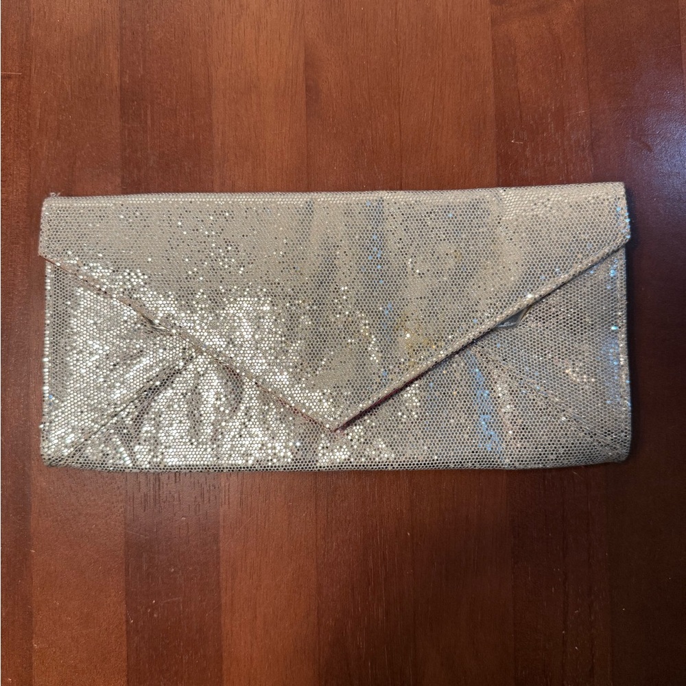 Elegant Gold Sequen Clutch